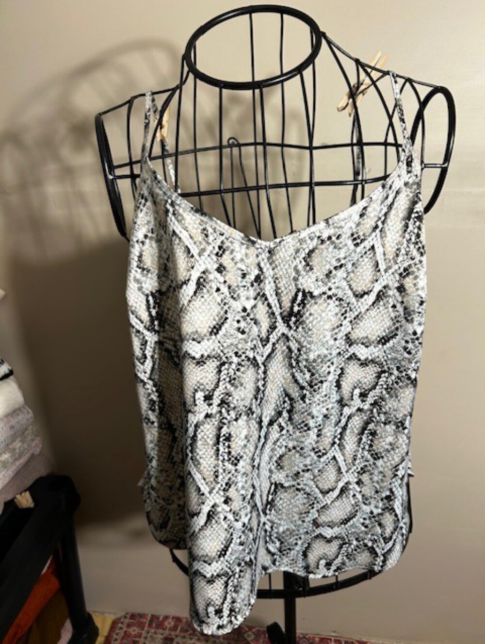 Cara Santana size large womens shirt animal print snake   tank top blouse summer